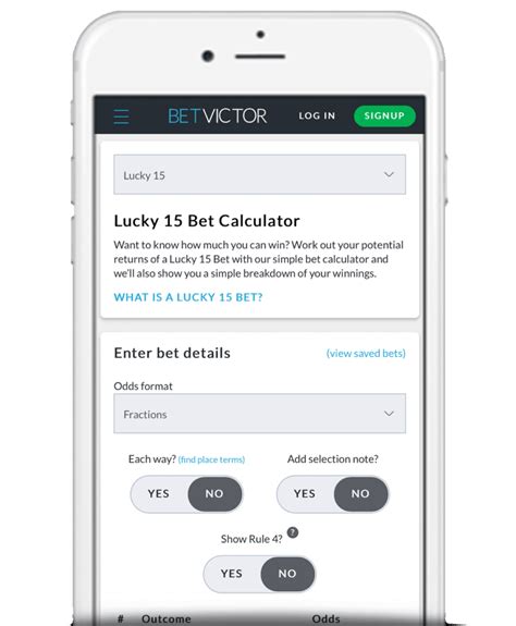 each way lucky 15 bet calculator william hill|William Hill Lucky 15 Each Way Calculator.